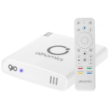 Receptor FTA athomics Gio 4K Ultra HD com IPTV de 16GB eMMC 2GB RAM - Branco