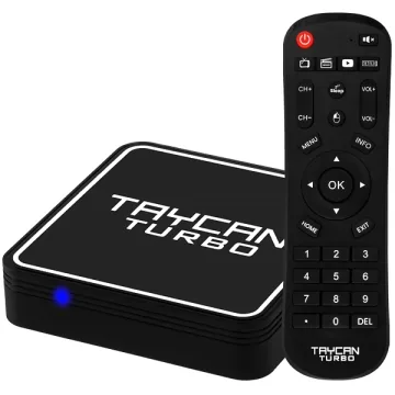 Receptor FTA Audisat Taycan Turbo Ultra HD com IPTV de 16GB 2GB RAM - Preto (1 Ano de Garantia)