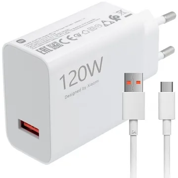 Carregador Xiaomi 120W HyperCharge Combo MDY-14-EE USB de 120 watts + Cabo USB-C