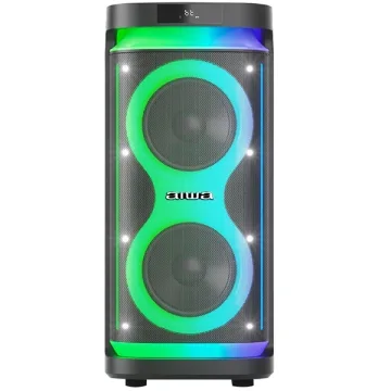 Caixa de Som Aiwa AWPOH5D 2 de 8" 800 watts P.M.P.O com Bluetooth USB FM  - Preta
