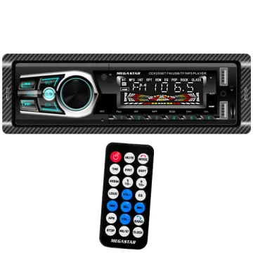 Toca Rádio MegaStar CDX259BT 4 de 65 watts com Bluetooth USB Radio FM - Preto