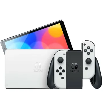 Console Portátil Nintendo Switch OLED HEG-001 (HKG) de 7.0" com 64GB - Branco Preto