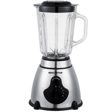 Liquidificador MegaStar KC1936C 500 watts 5 Velocidades 220V ~ 50 60 Hz - Prata Preto