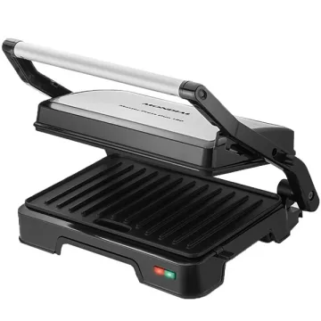 Grill 3 em 1 Mondial Master Press Duo 180 PG-01-180 1.000 watts Antiaderente 127V ~ 60 Hz - Preto Prata