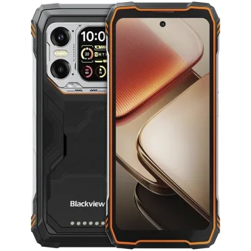 Celular Blackview XPLORE 1 NFC Dual SIM de 256GB 12GB RAM de 6.78" 64+20MP 50MP - Preto Laranja