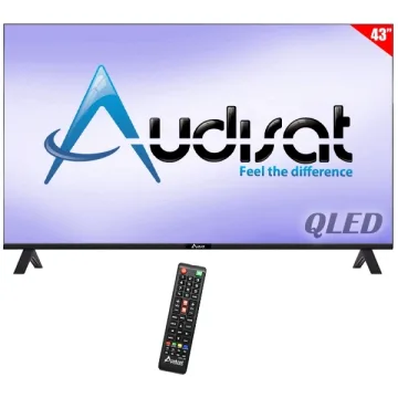 Smart TV QLED 43" Audisat AD-43Q (2026) Full HD Android TV Wi-Fi com Conversor Digital (1 Ano de Garantia) + Suporte