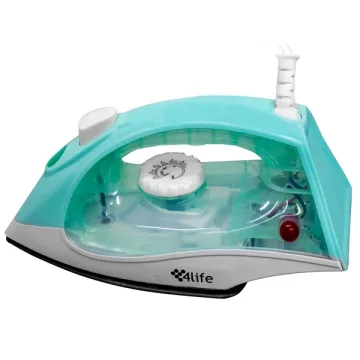Ferro de Passar 4life FL1106B de 1.000 watts + Spray 110V ~ 60Hz - Azul Branco