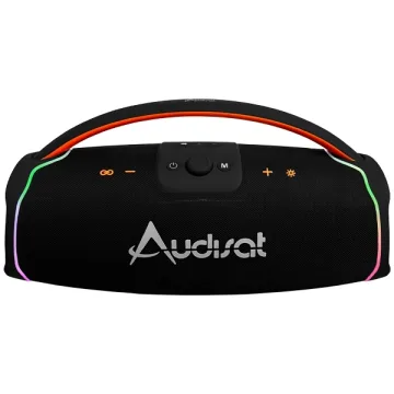 Speaker Audisat X300 Boombox 3.000 watts P.M.P.O com USB Bluetooth Micro SD - Preto (3 Meses de Garantia)