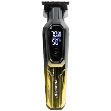 Aparador de Pelos Prosper P-2131 de 5 watts Recarregável - Preto Dourado