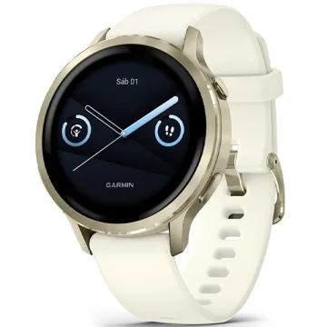 Relógio Garmin Venu 4 010-03013 41mm com GPS Wi-Fi - Dourado Blanco