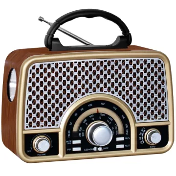 Rádio Portátil MegaStar RX2154BTG 600 watts com Bluetooth Bivolt - Marrom Dourado