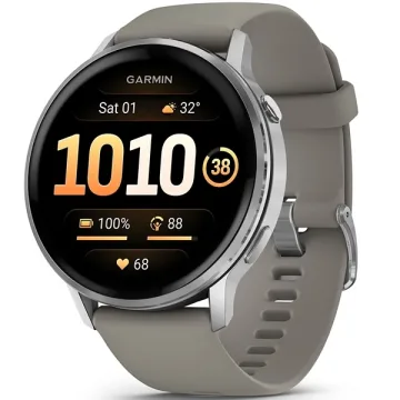 Relógio Garmin Venu 4 010-03014 45mm com GPS Wi-Fi - Prata Cinza