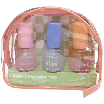 Kit Colônia Spray & Perfume Capilar Feminino Stella Dustin Body & Hair Mist Trio 60 ml