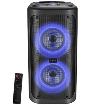 Caixa de Som Aiwa AW-POP1 400 watts P.M.P.O com Bluetooth USB FM - Preta