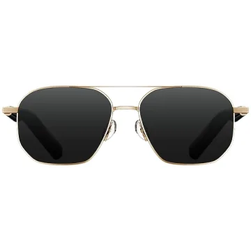 Óculos de Sol Inteligente Mijia Pilot-Style M2547G1 com Speaker e Microfone - Dourado Preto