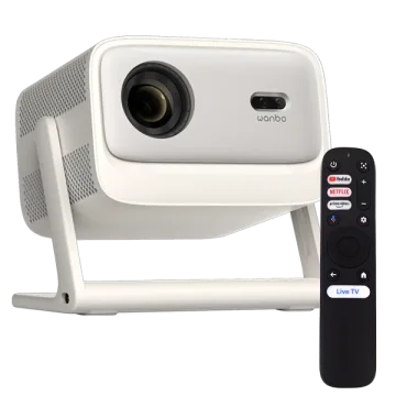 Projetor Wanbo Vali 1 Pro 900 ANSI Lúmens com Wi-Fi Bluetooth Bivolt - Warm White