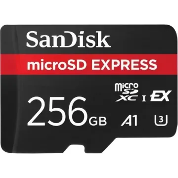 Cartão de Memória Micro SD de 256GB SanDisk Express SDSQXFN-256G-GN4NN - Preto Vermelho