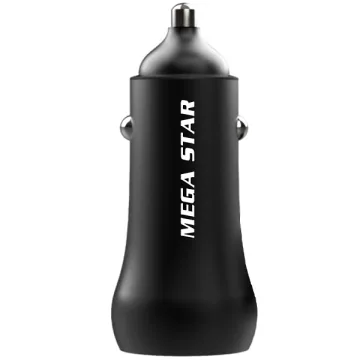 Carregador Veicular MegaStar CH222 USB USB-C - Preto