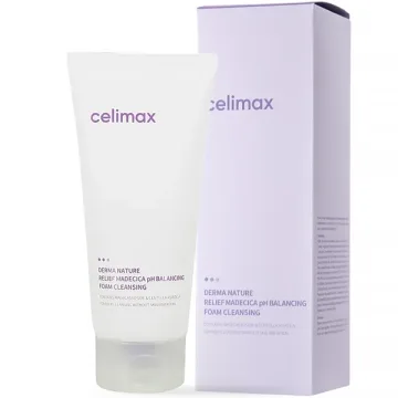 Limpador Facial Celimax Derma Nature Relief Madecica pH Balancing Foam de 150ml