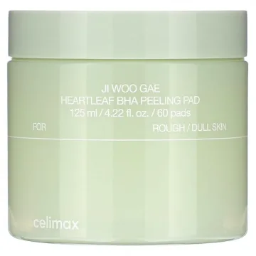 Almofadas Esfoliantes Celimax Ji Woo Gae Heartleaf BHA Peeling de 60 Unidades