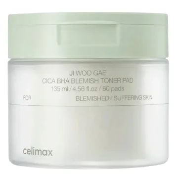 Almofadas Tônicas Celimax JI Woo Gae Cica BHA Blemish de 60 Unidades