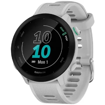 Relógio Garmin Forerunner 55 010-02562 com GPS Bluetooth - Branco