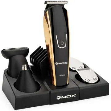 Barbeador MOX MO-AFT08 8 en 1 3 watts Recarregável - Preto Dourado