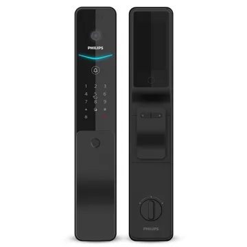 Fechadura Eletrônica para Porta Philips EasyKey 7000 Series DDL720-FVP-7HWS - Cinza Preta