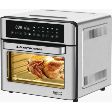 Forno Elétrico + Fritadeira Elétrica Electrobras Smart Cheff 29 EBHAF-29 de 28 Litros com Espeto 220 - 240V ~ 50 60Hz - Prata