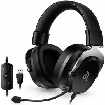 Headset Gaming QCY Heroad VT200 Pro BH25H8GMA com USB para PC PS4 PS5 - Preto