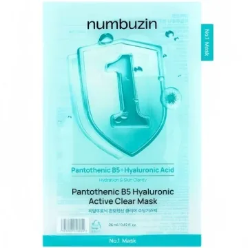 Máscara Facial Hidratante Numbuzin No.1 Pantothenic B5 Hyaluronic Active -  1 Unidade