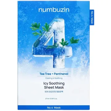 Máscara Facial Hidratante Numbuzin No. 4 Icy Soothing Sheet - 1 Unidade