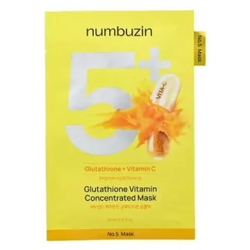 Máscara Facial Hidratante Numbuzin No.5+ Glutathione + Vitamin Concentrated - 1 Unidade