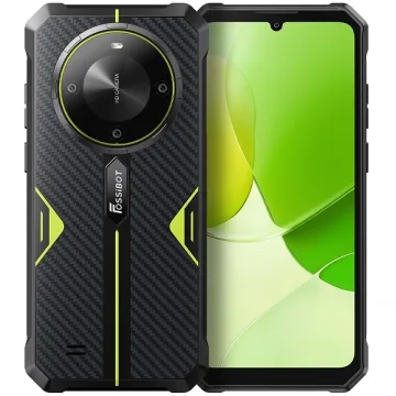 Celular Fossibot F105 Dual SIM de 64GB 4GB RAM de 6.745" 20MP 8MP - Preto Verde