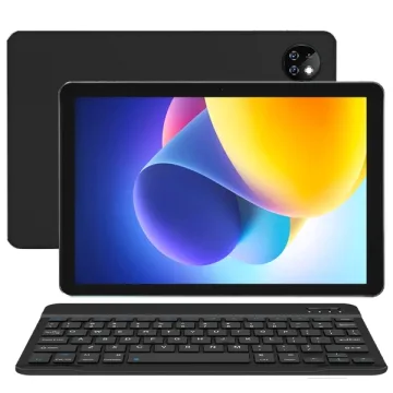 Tablet DOOGEE T10W 4G 128GB 4GB RAM de 10.1" 5MP 2MP - Classic Black + Teclado Inglês + Capinha Cinza