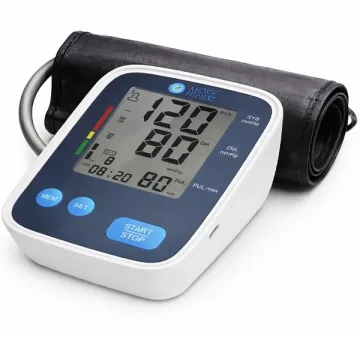 Aparelho de Pressão Digital para Braço More Fitness MF-641ND Tela LCD - Branco Azul