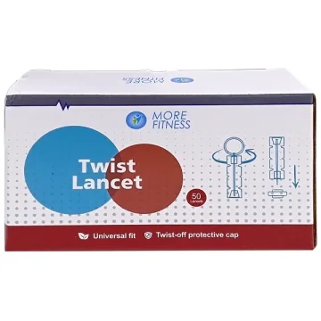 Tiras e Lancetas de Medidor de Glicose More Fitness G-425-3S com 50 Unidades