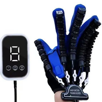 Luva Terapêutica More Fitness MF-15 Lado Direito - Preto Azul