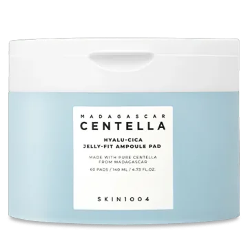 Almofadas Tônicas SKIN1004 Madagascar Centella Hyalu-Cica Jelly-Fit Pad de 60 Unidades