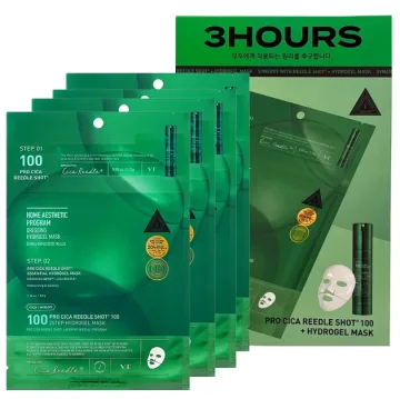 Máscara Facial VT Cosmetics Pro Cica Reedle Shot 100 2-Step Hydrogel  - 4 Unidades