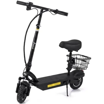 Patinete Elétrico Audisat HL09 350 watts Rodas de 10" até 32 km h Capacidade 120Kg Autonomia 30 km - Preto (1 Mês de Garantia)