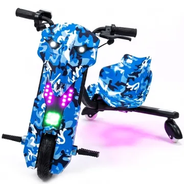 Triciclo Elétrico Audisat TE-8X 8" Bluetooth Speaker - Camouflaged Blue (1 Mês de Garantia)