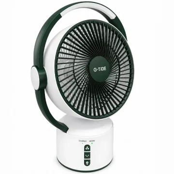 Mini Ventilador G-TiDE FS01 5 Pás Recarregável - Verde Branco