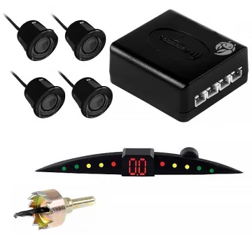 Sensor de Estacionamento Krab KBSE301 com 4 Sensores - Preto