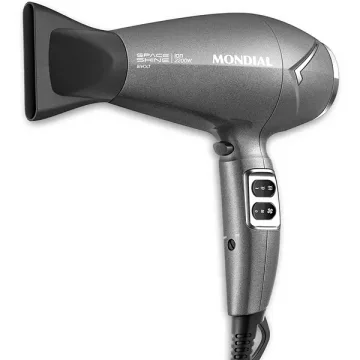 Secador de Cabelo Mondial Space Shine SC-20-BI 2.200 watts Bivolt - Prata