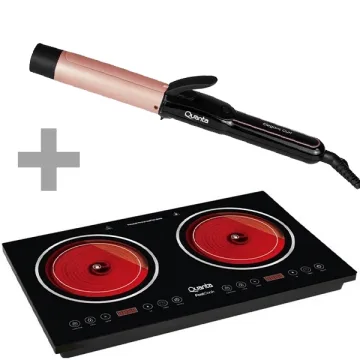 Fogareiro Infravermelho Quanta QTCEI220 3.600 watts 220V ~ 50 60 Hz + Modelador de Cabelo QTOC320 de 32 mm
