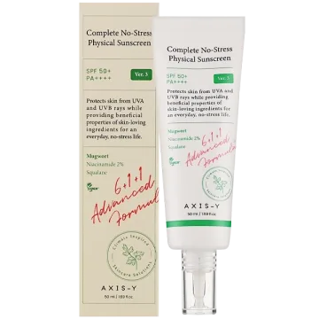 Protetor Solar Facial Axis-y Complete No-Stress Physical Sunscreen SPF 50+ PA++++ 50ml