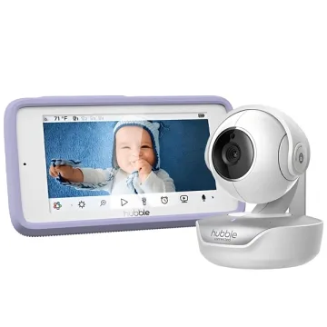 Babá Eletrônica Hubble Nursery Pal Premium de 5" Wi-Fi com Visão Noturna - Branca