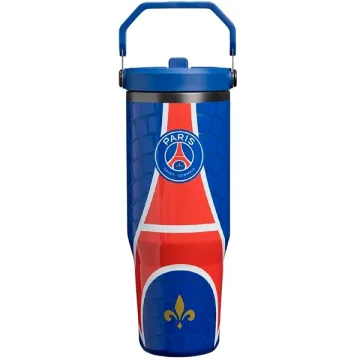 Garrafa Térmico Stanley The IceFlow Flip Straw Tumbler Paris Saint-Germanin de 887ml - Azul