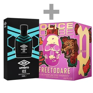Kit Perfume Feminino POLICE To Be Freetodare EDP 125ml + Perfume Masculino Umbro Ice EDT 100ml